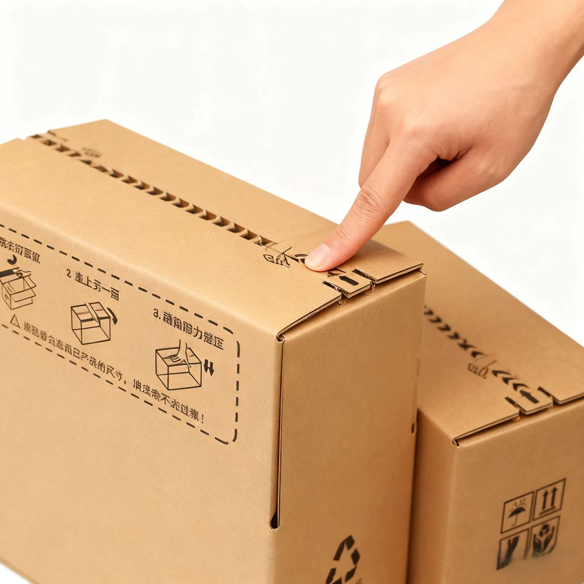 Caixas de Envio Personalizadas em Papelão Fosco 3-Layer com Acessórios de Fácil Remoção para Embalagem de E-Commerce