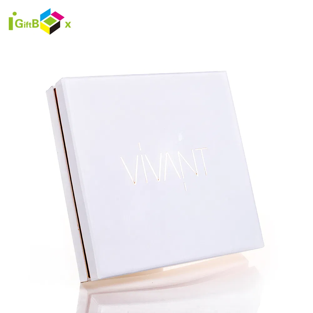 Impressão de Logotipo Personalizado de Luxo em Papel Cartão Branco Premium para Embalagem de Snacks, Biscoitos, Pães, Doces, Chocolates Trufados e Caixas de Presente de Chocolate