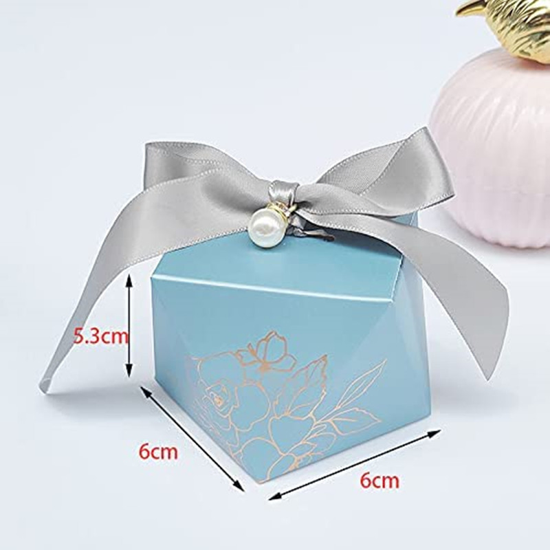 Caixa de embalagem de papel presente personalizada com fita para doces, chocolates, nozes, frutas e brinquedos