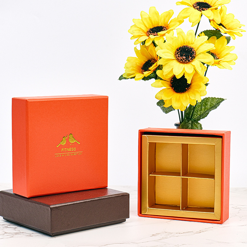 Caixa de presente de papel de chocolate doce de luxo personalizada para o Ramadã com divisórias