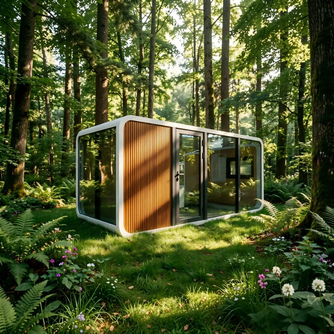 Cabana de Maçã de Luxo Glamping Modular Casa Tiny Prefabricada Portátil para Resort Hotel Eco Turismo Acampamento e Aluguel de Férias