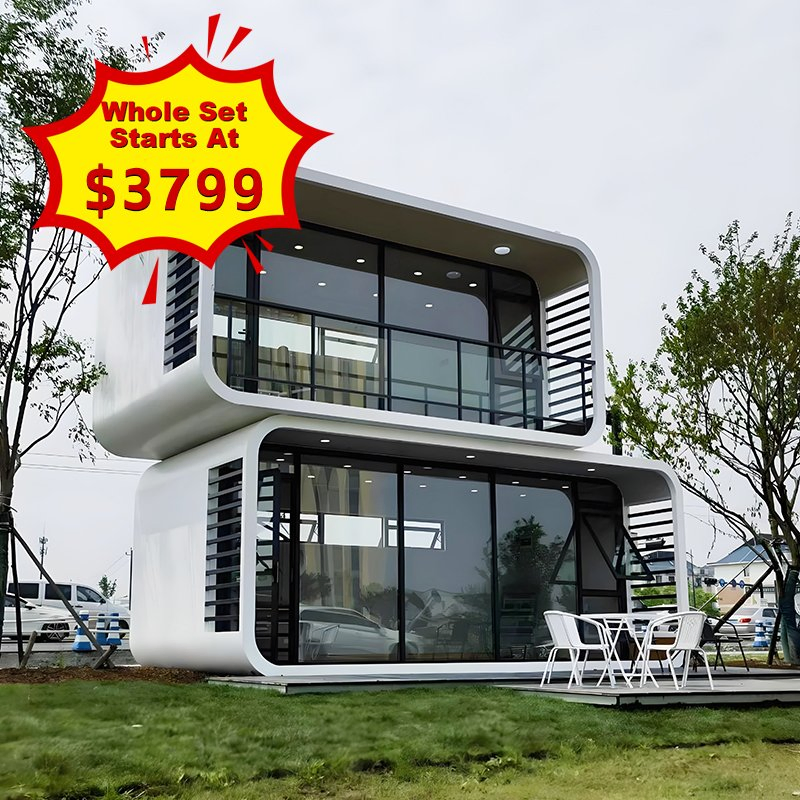 Isolamento Térmico Prefabricado Férias Prefab Praia Luxuosa Vila Cápsula Espacial Cápsula da Maçã Cápsula Casas Prefabricadas