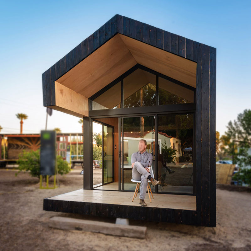 Estrutura de Casa de Férias em Aço Leve Prefabricado Deepblue Estúdio de Jardim