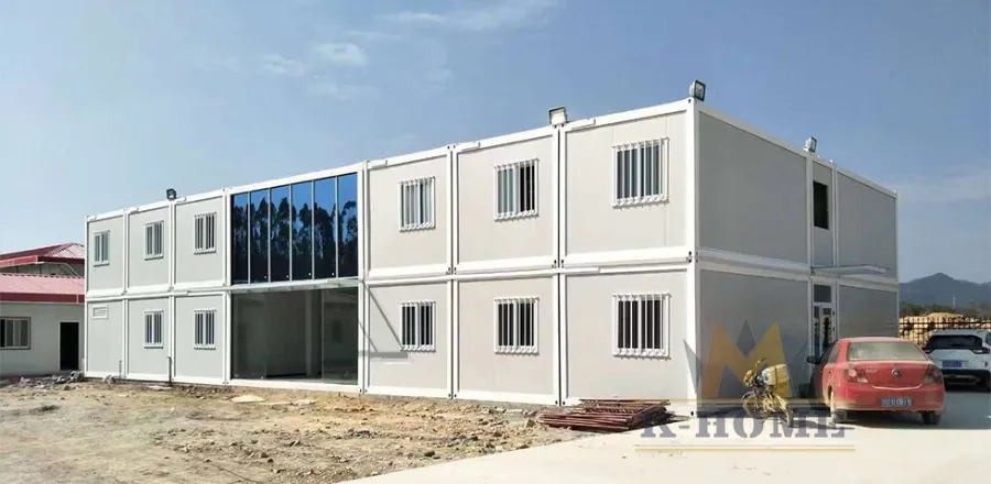 Cabana de Contêiner Modular Prefabricado em Pacote Plano, Casas Prontas para Morar