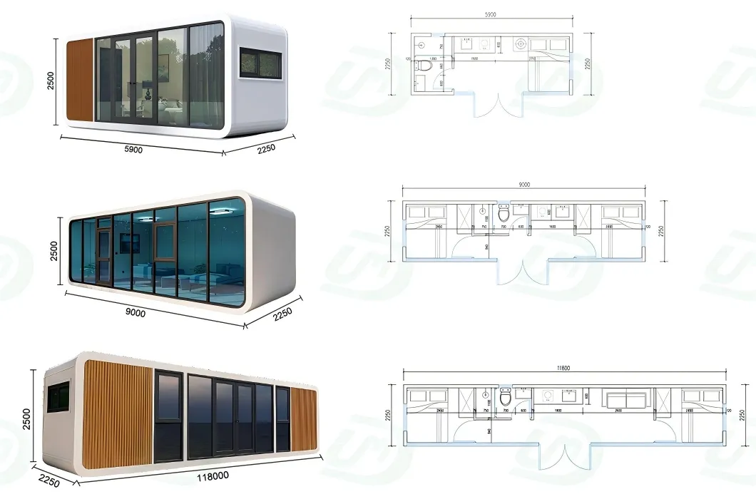 Aparência Suave Luxo Moderno Cabana Prefabricada Maçã Pódio de Dormir