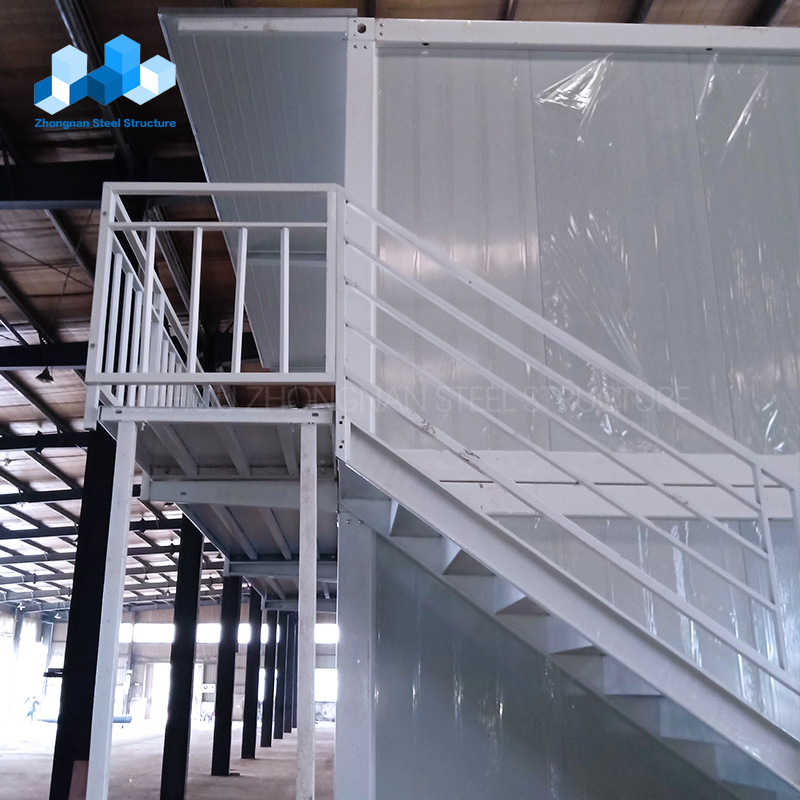 Casa Modular Prefabricada de Luxo Zhongnan Flat Pack 2 Andares 2 Quarto Casas Móveis de Aço Tiny House Portátil Mini