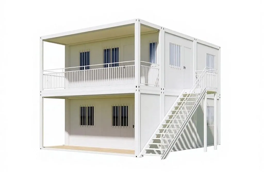 Casa Contêiner Prefabricada Sustentável e Ecológica com Construção Modular Usando Materiais Recicláveis para Projetos de Construção Verde