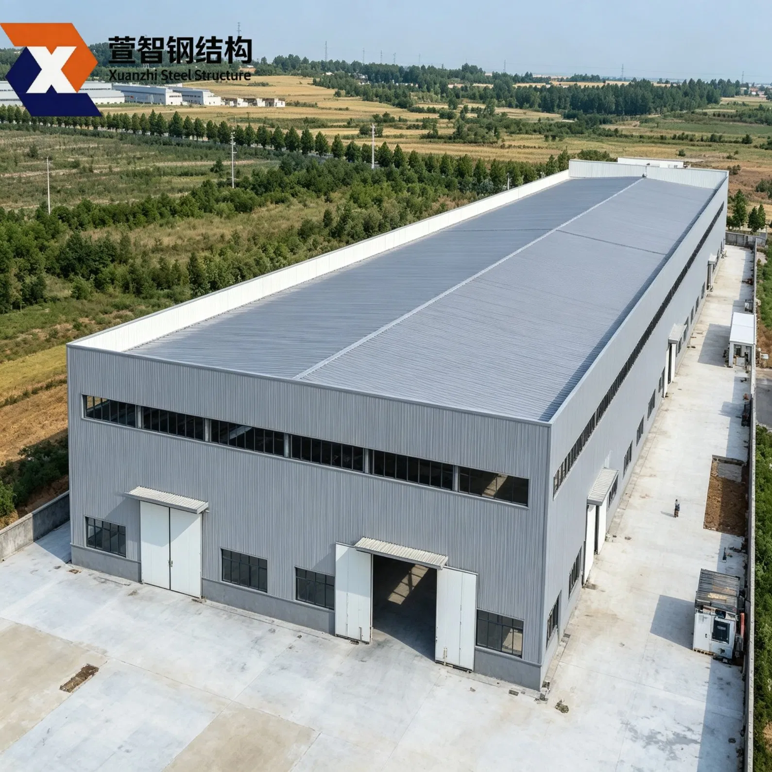 Construção de Oficina da Indústria de Casa Prefabricada em Estrutura de Aço Personalizada Preço Galpão de Estrutura de Aço Leve Escritório Prefabricado Armazém Igreja Edifício Metálico