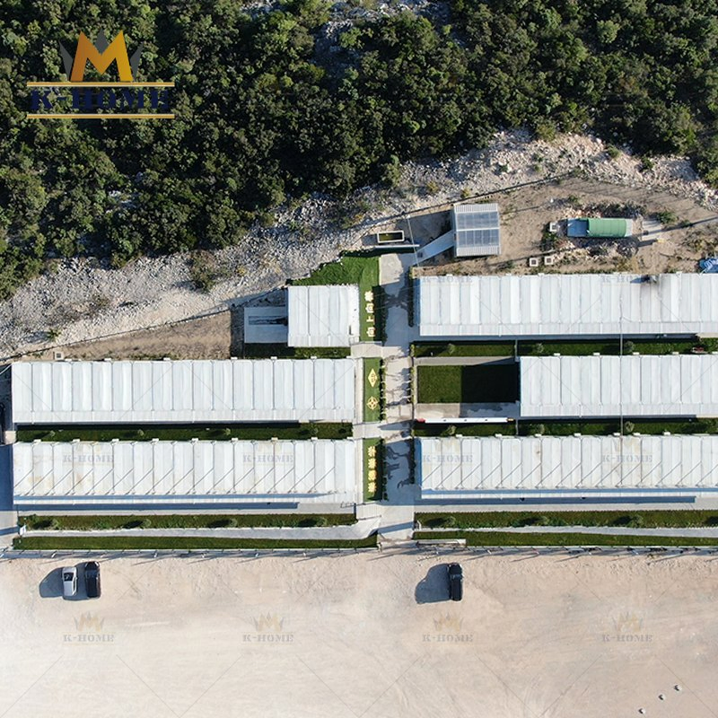 Acampamento de Contêineres Móveis Modulares Temporários para Alojamento de Mão de Obra