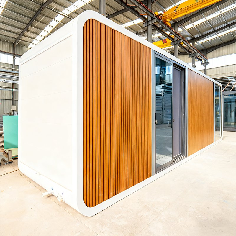 Cabana de Maçã Completa Móvel Prefabricada 5.8m Comprimento Equipamento