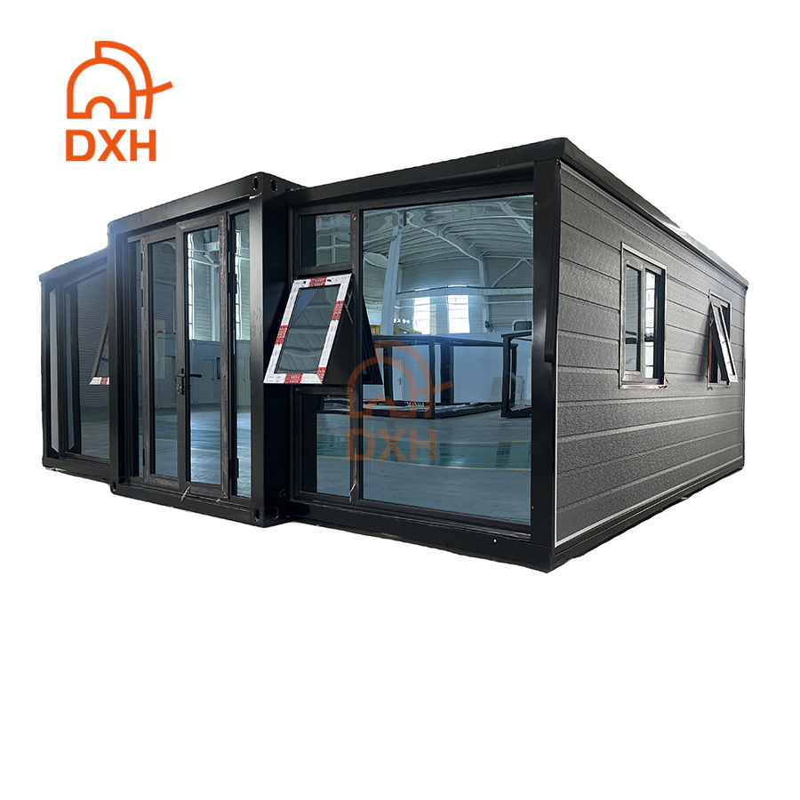 Casas Contêiner Expansíveis Confortáveis com Design Moderno Prefabricadas 2 Quartos Cozinha Banheiro Escritório Hotel de Férias Vila Sala de Estar Restaurante Acampamento