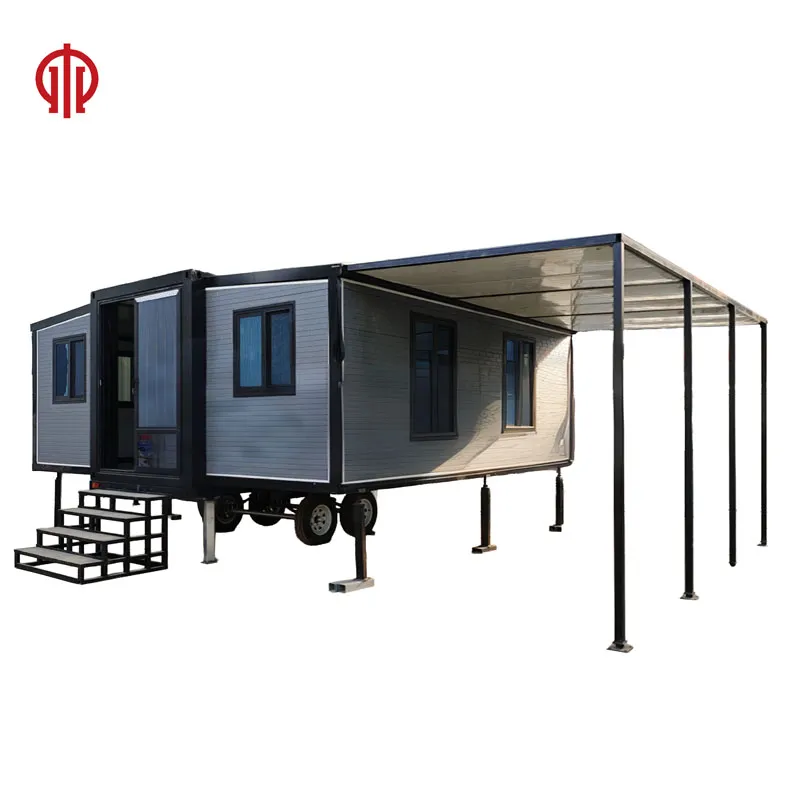 20FT Trailer Container Casa Minúscula Prefabricada sobre Rodas