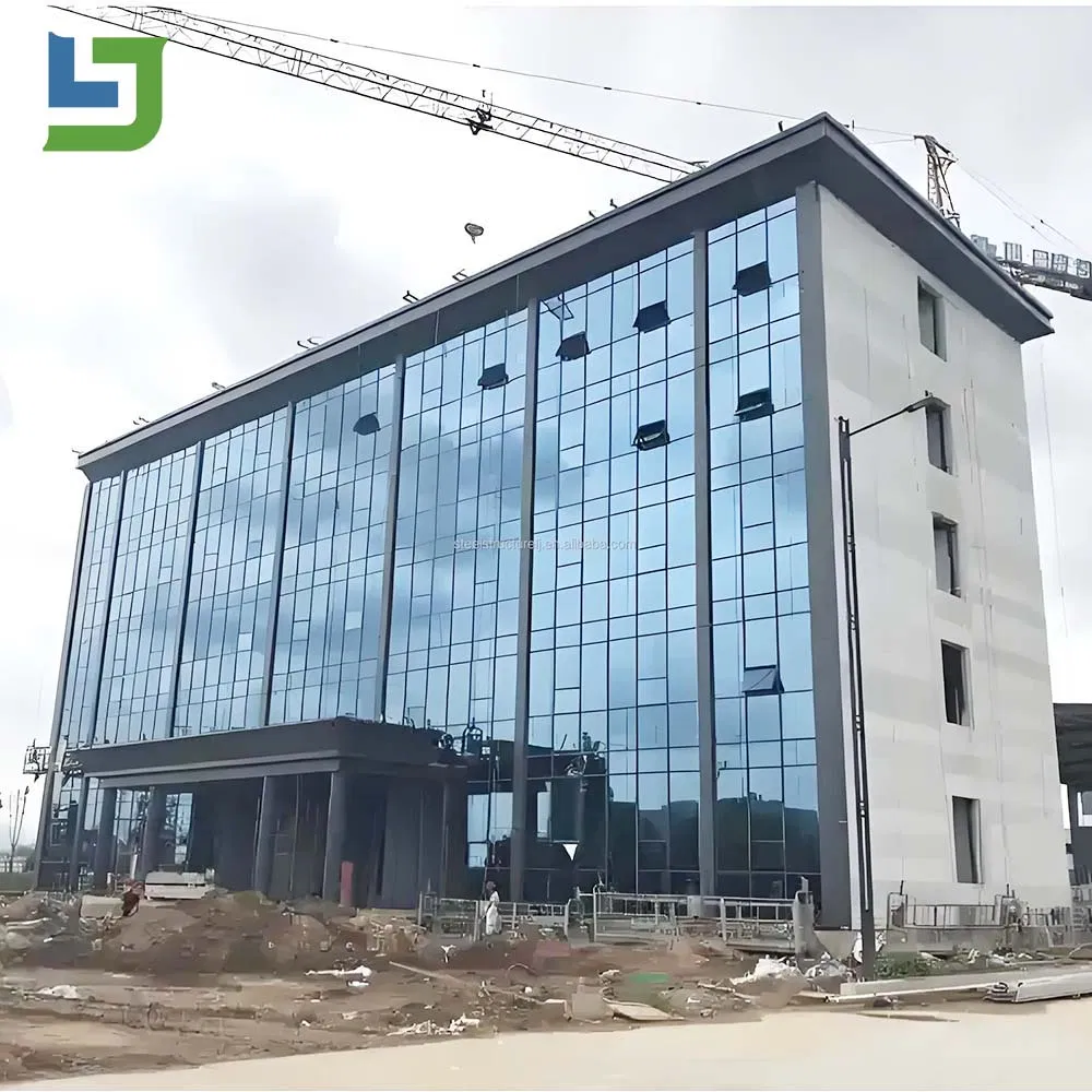 Fábrica Industrial 3/4 História Prefabricada Oficina Armazém Estrutura de Aço Edifício para Design Personalizado de Escritórios Espaços de Construção