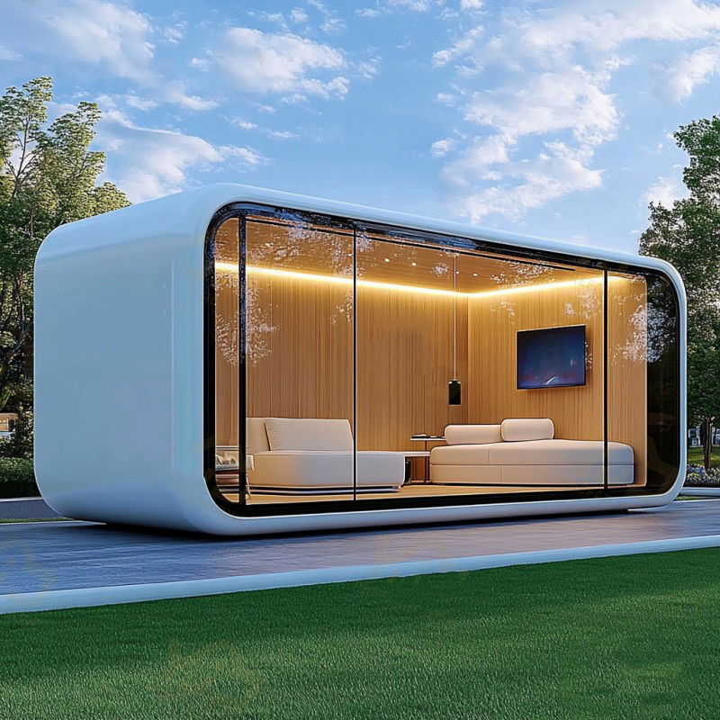 Casa de Férias Prefabricada Móvel Acessível Inspirada na Maçã de Luxo de Alta Qualidade