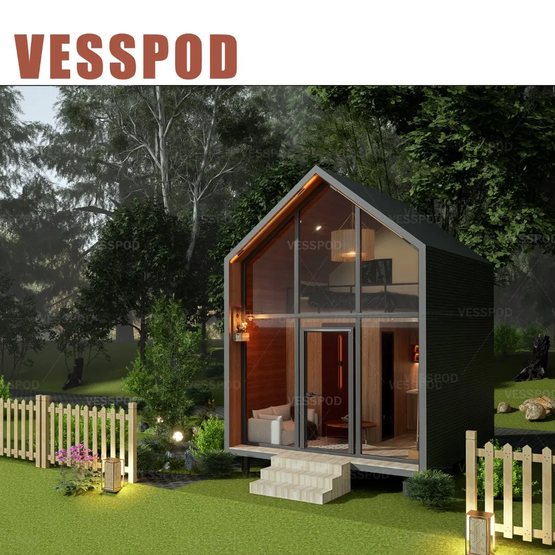 Cabana Triangular de Aço Leve Prefabricada Padrão de Hostel Residencial Personalizável
