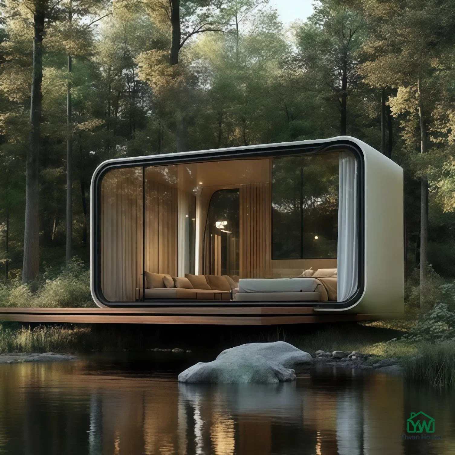 Casa Contêiner de Espaço Prefabricado Moderno, Móvel, Pequeno Escritório de Trabalho, Pódio, Cabana Apple