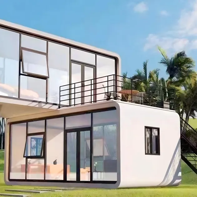 Cabana de Maçã Moderna Prefabricada Modular e Pequena com Hotel