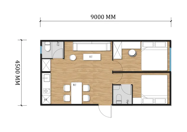 Container de Alumínio Prefabricado Nova Cabine Móvel Comercial Espaço Cápsula