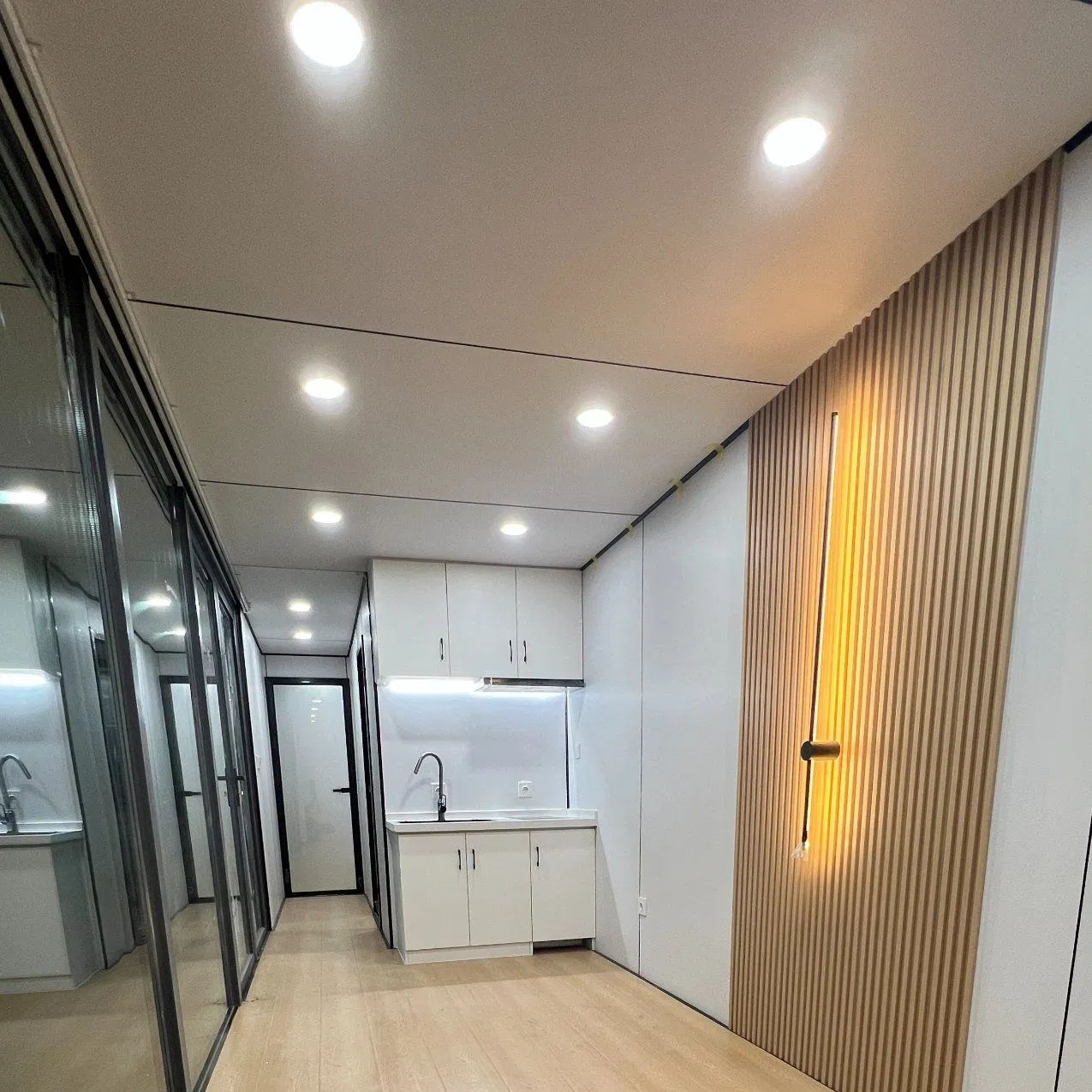 Cabana Móvel de Maçã Prefabricada Casa Modular Pequena Escritório Moderno Cabana de Maçã