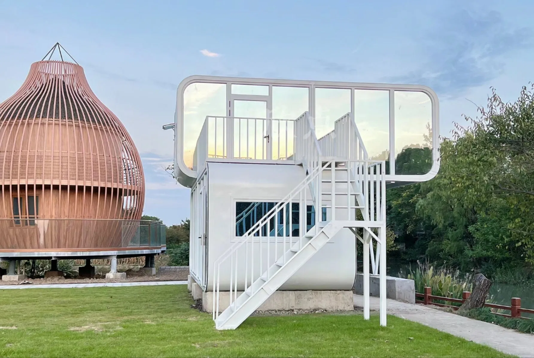Cápsula da Apple 20FT &amp; 40FT Casa Móvel Prefabricada Cabana Contêiner Desmontável para Sala de Estar Escritório em Casa