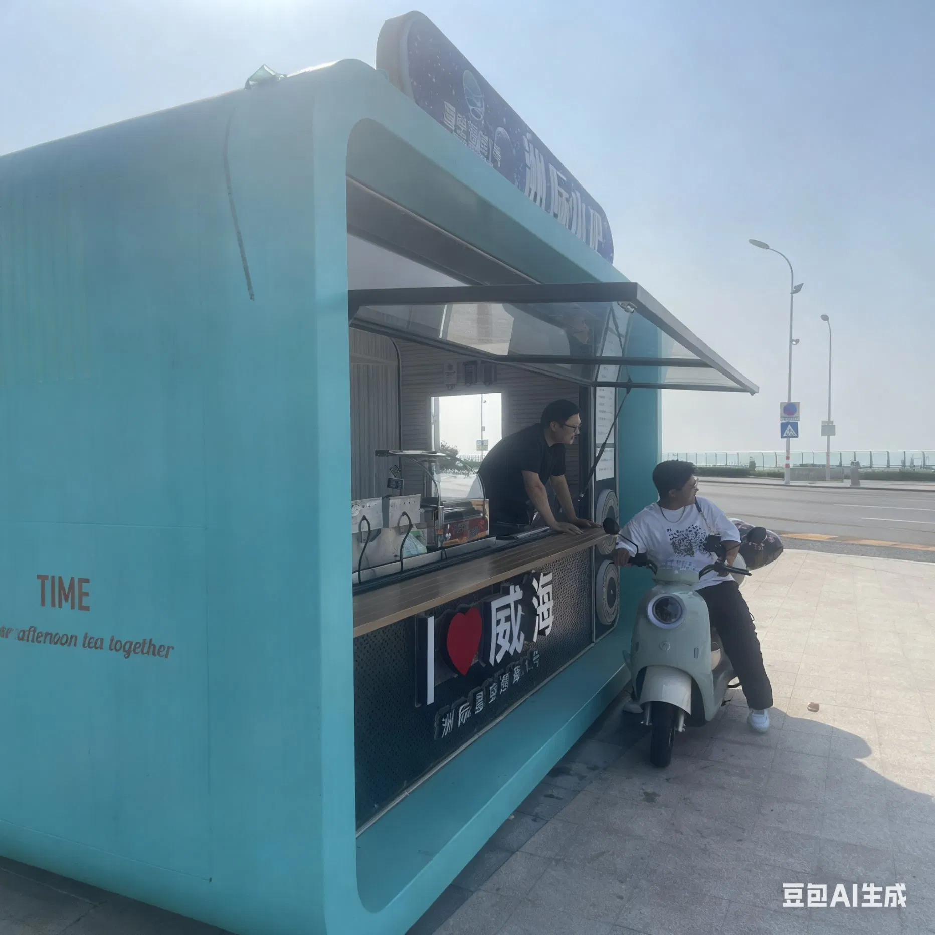 Cabana de Maçã Completa Móvel Prefabricada 5.8m Comprimento Equipamento