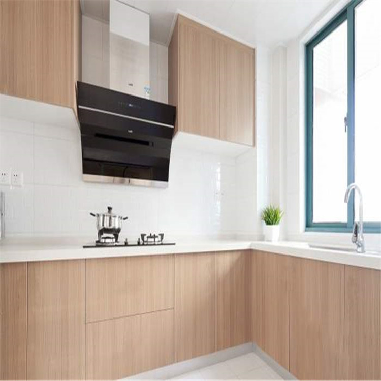 Armário de Cozinha Modular em Melamina HPL Moderno para Cozinha de Casa Residencial Prefabricada