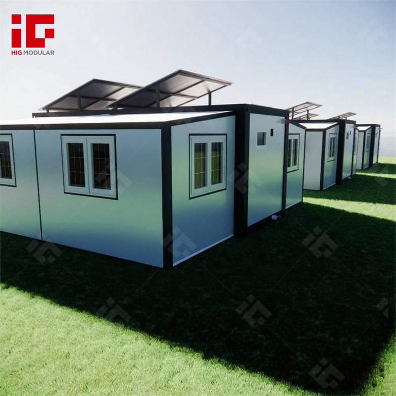 Casa de Contêiner Modular de Luxo 20-Foot Expansível Alimentada por Energia Solar Escritório Pré-fabricado Pronto para Morar Casa Minúscula Dobrável Moderna Casa Anexa para Idosos
