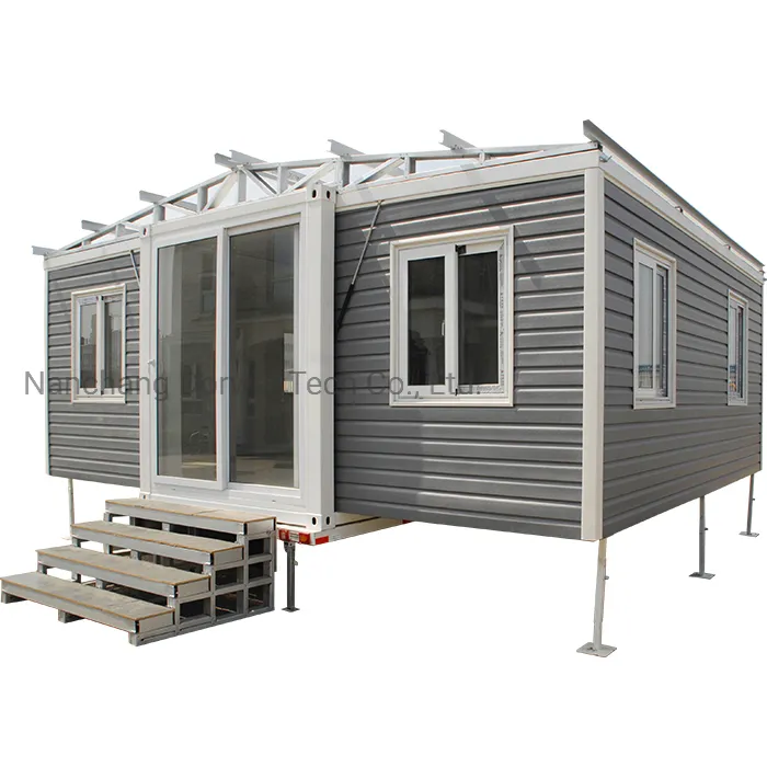 Casa Portátil Prefabricada Pronta para Viver 40FT Cottage de Contêiner em Pacote Plano Casa Pequena