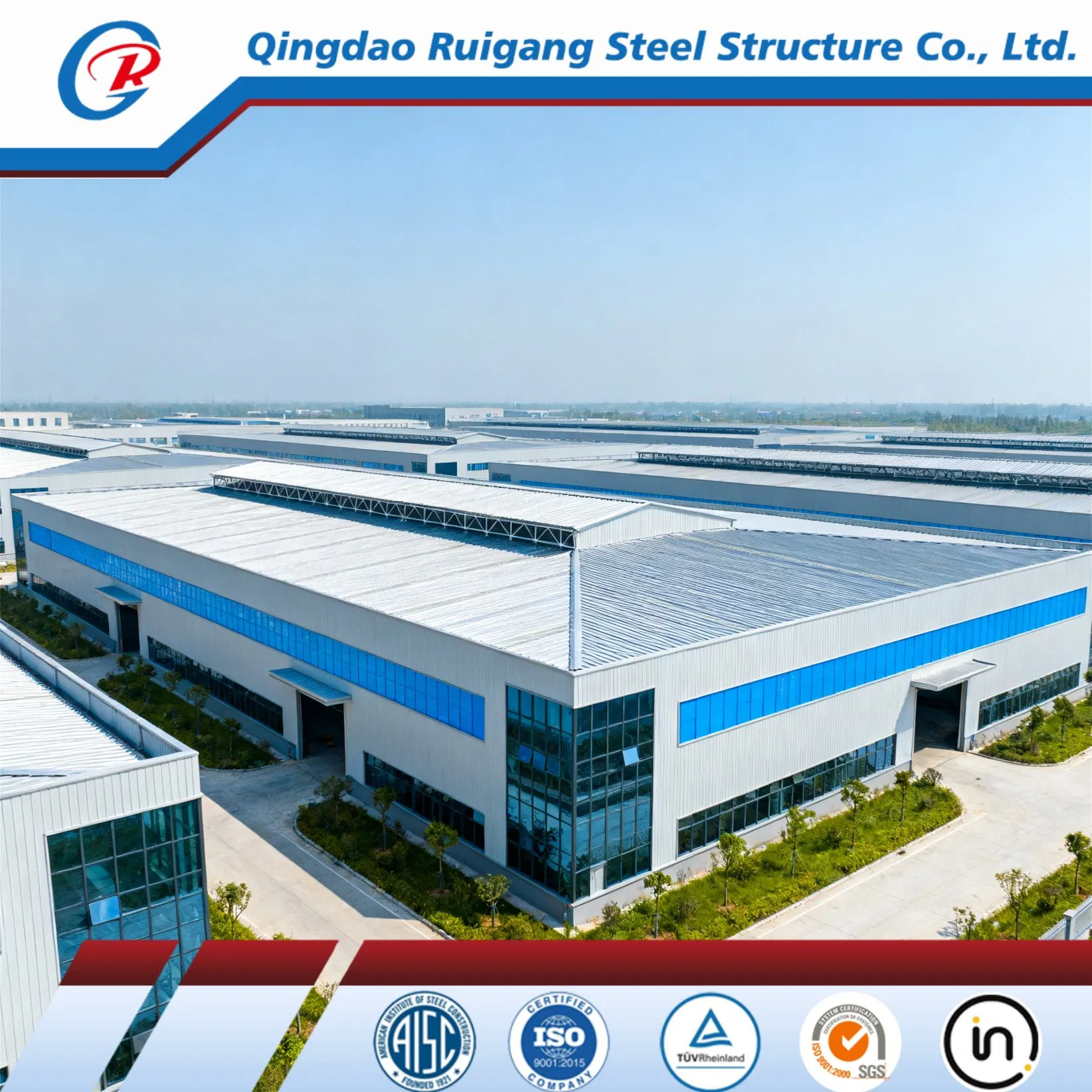Certificação CE Estrutura de Aço Leve Prefabricada Escritório de Aço Metal Armazém Construção Oficina Armazenamento Estrutura de Metal Edifício