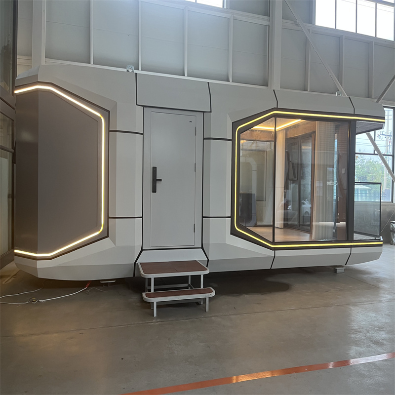 Casa Modular de Espaço Externo Preço de Fábrica Hotel Móvel Moderno Fashion Casa Pequena Maçã Cabana de Estrutura de Aço Prefabricada com Quarto Casa Prefabricada