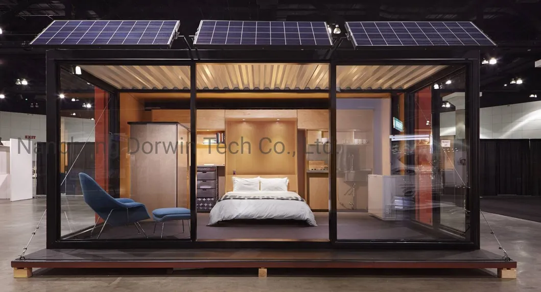 Casa Portátil Prefabricada Pronta para Viver 40FT Cottage de Contêiner em Pacote Plano Casa Pequena