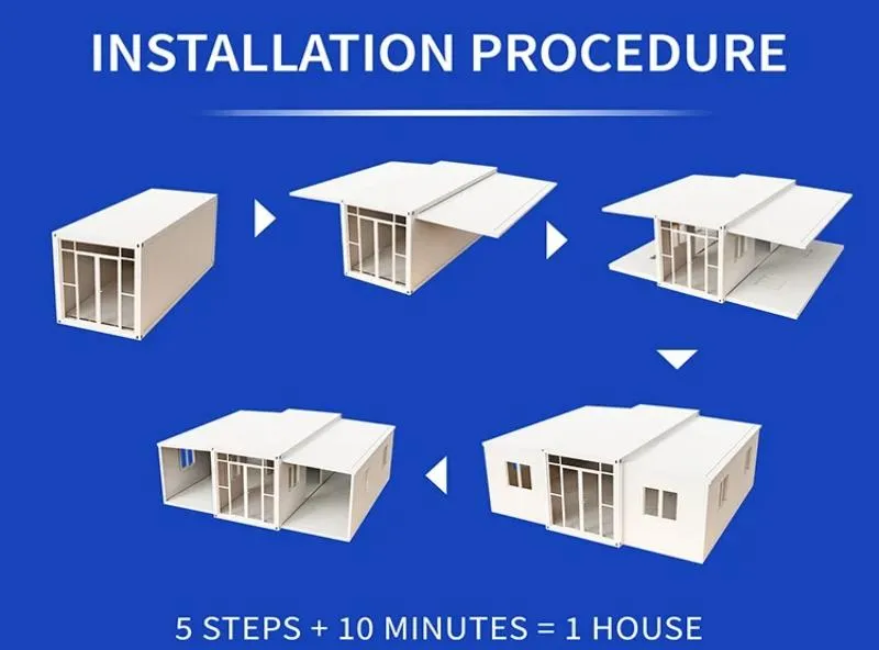 Casa de Design Inovador para Vida Sustentável Casa Modular Dobrável Prefabricada