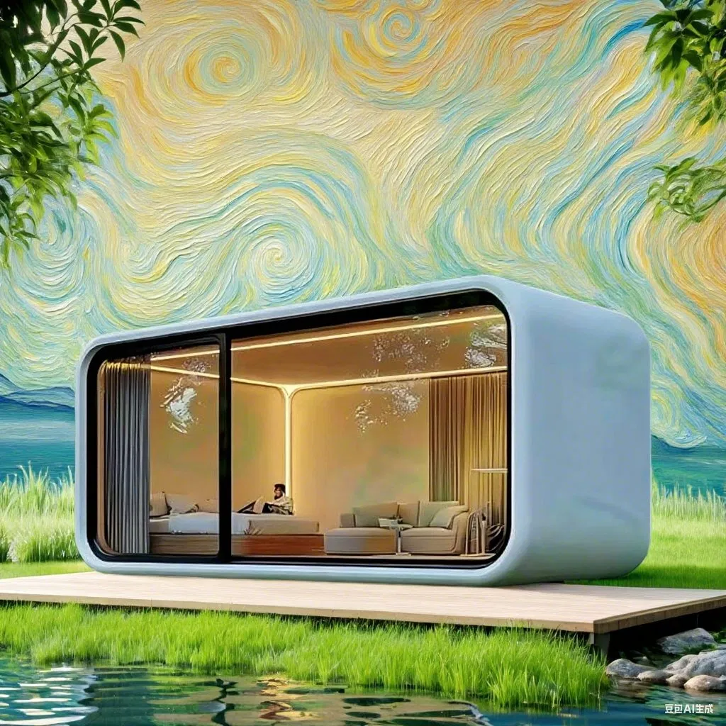 Casa Modular Prefabricada Estilosa para Vida Sustentável