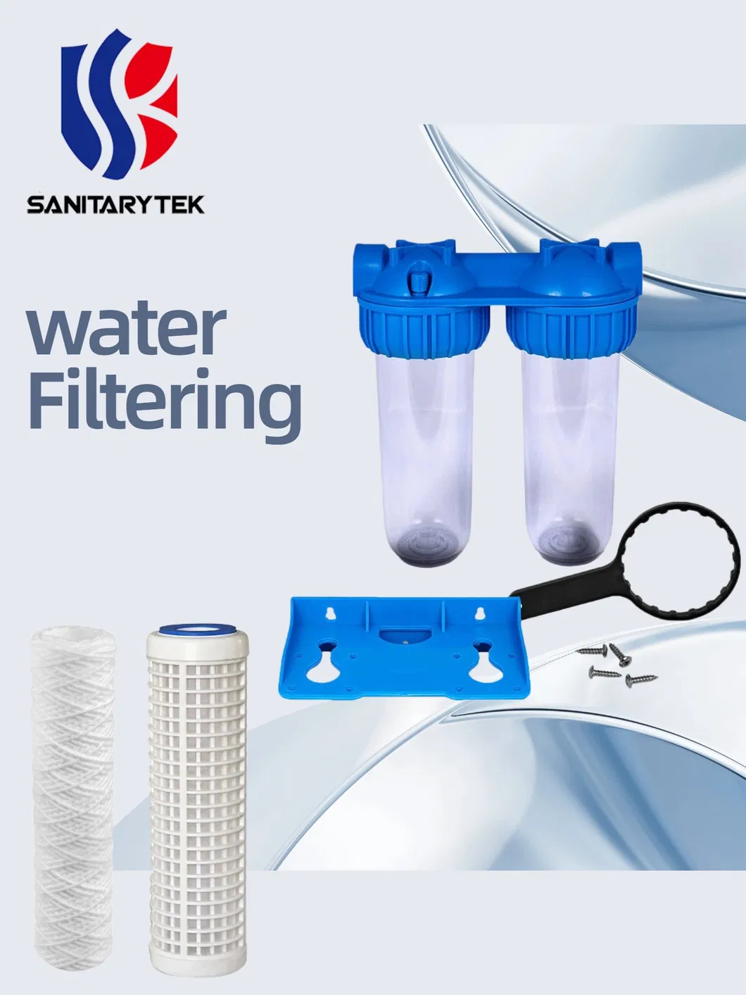 Carcaças de Cartuchos de Filtro de Água Clara para Uso em Toda a Casa