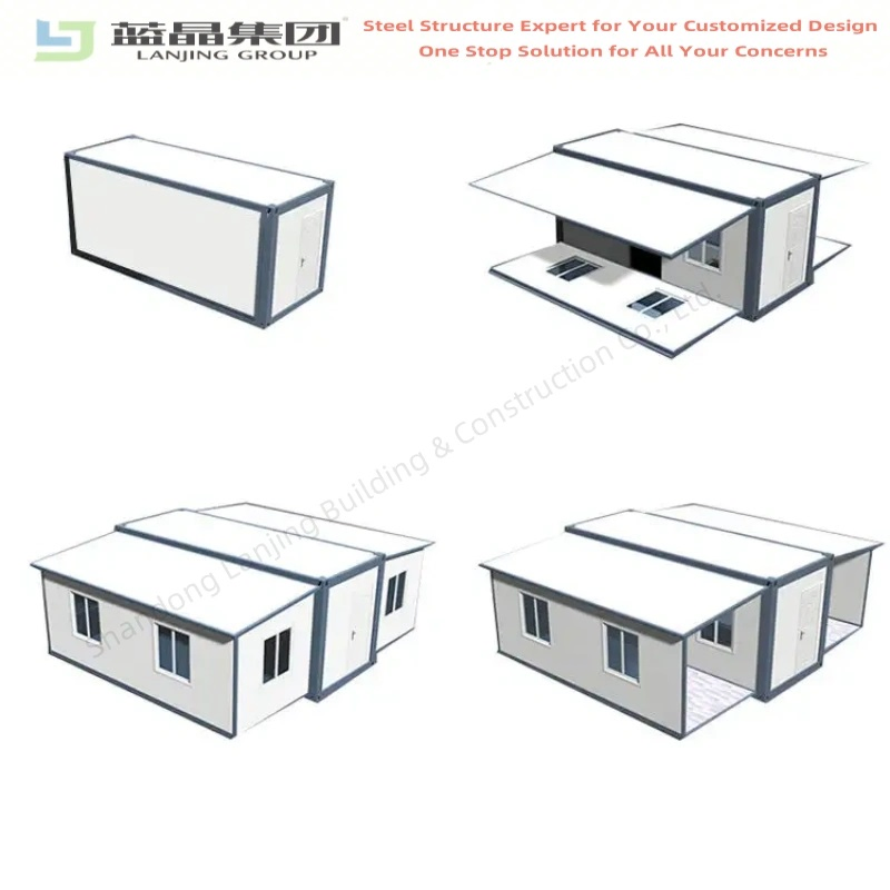 Casa Modular Expandável Prefabricada 20FT 40FT Pronta para Morar com Quarto Banheiro Cozinha