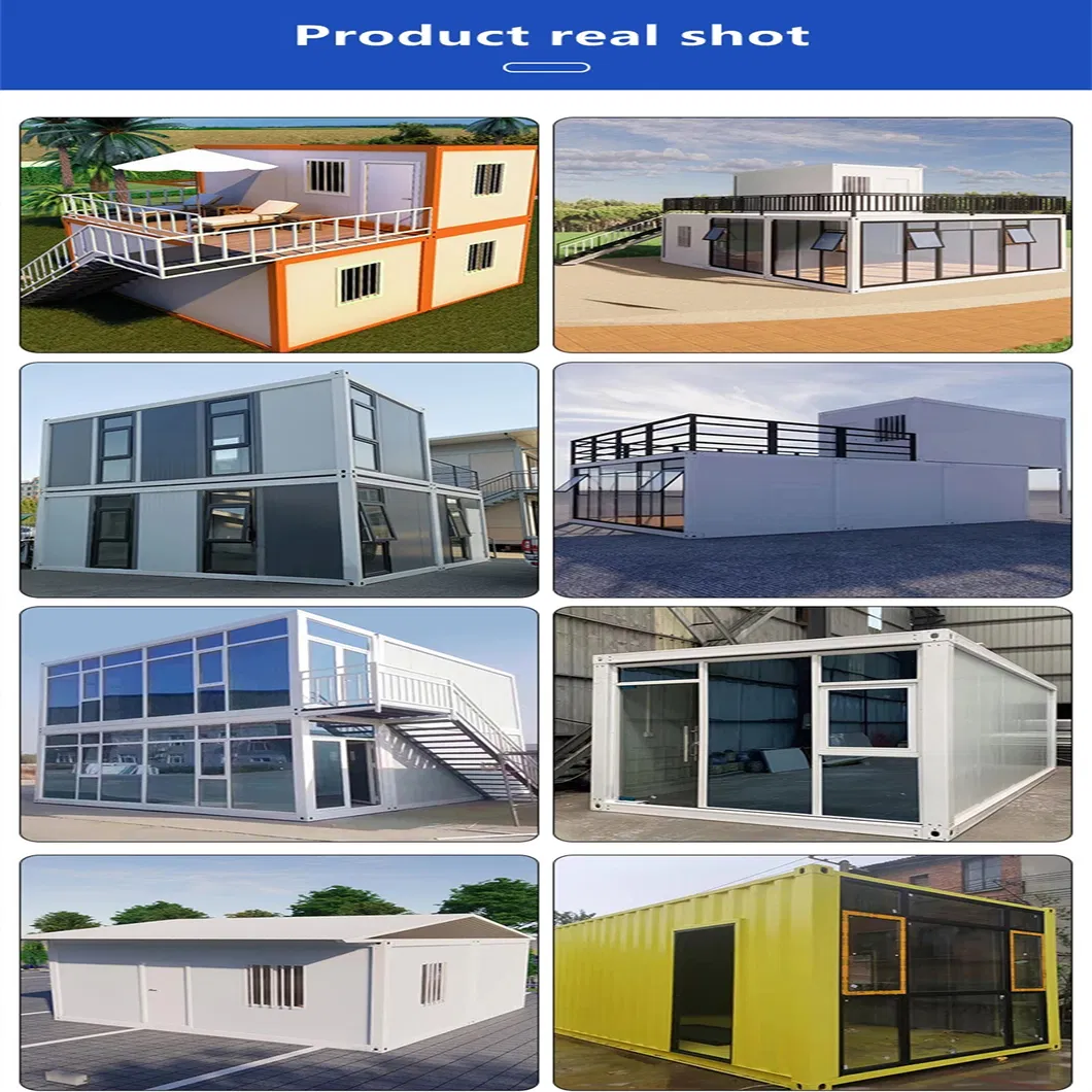 Materiais de Construção de Estruturas de Aço Residencial Modular de Montagem Simples Casa Contêiner Dobrável Prefabricada com Parafusos de Madeira