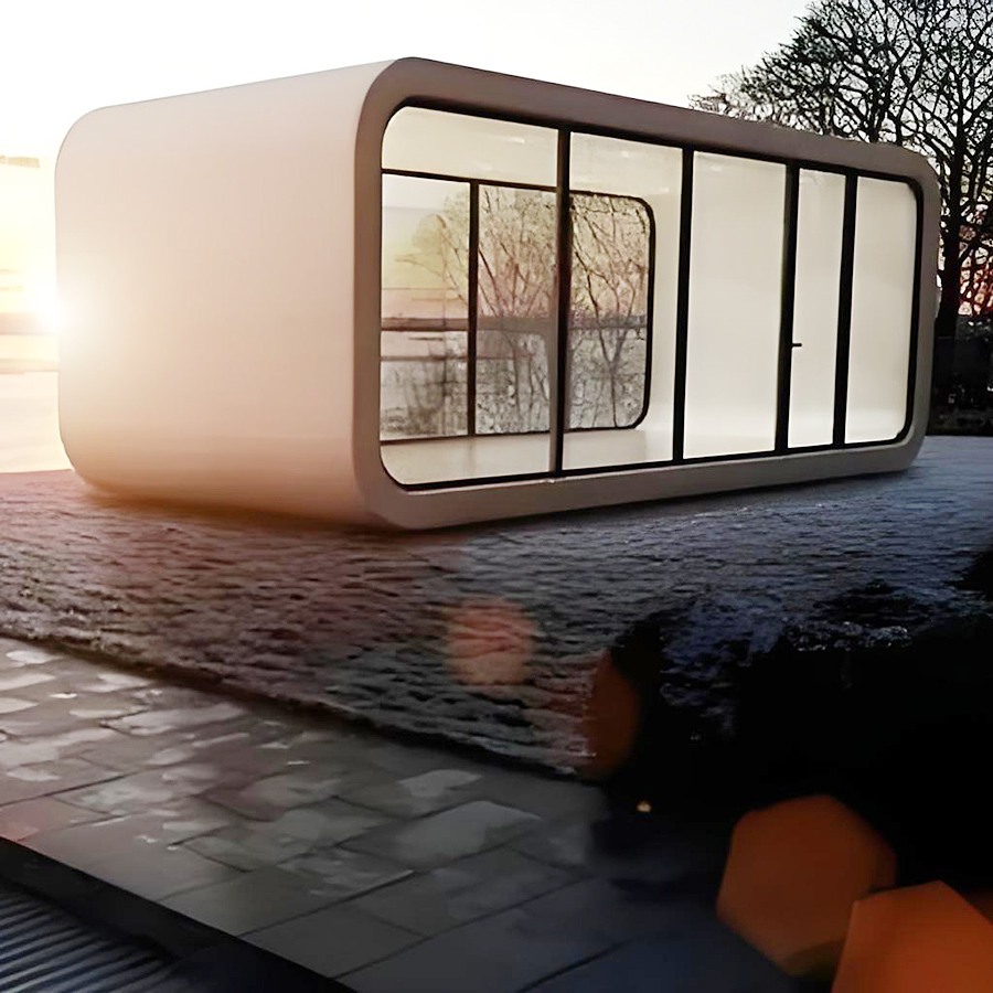 Isolamento Térmico Prefabricado Férias Prefab Praia Luxuosa Vila Cápsula Espacial Cápsula da Maçã Cápsula Casas Prefabricadas