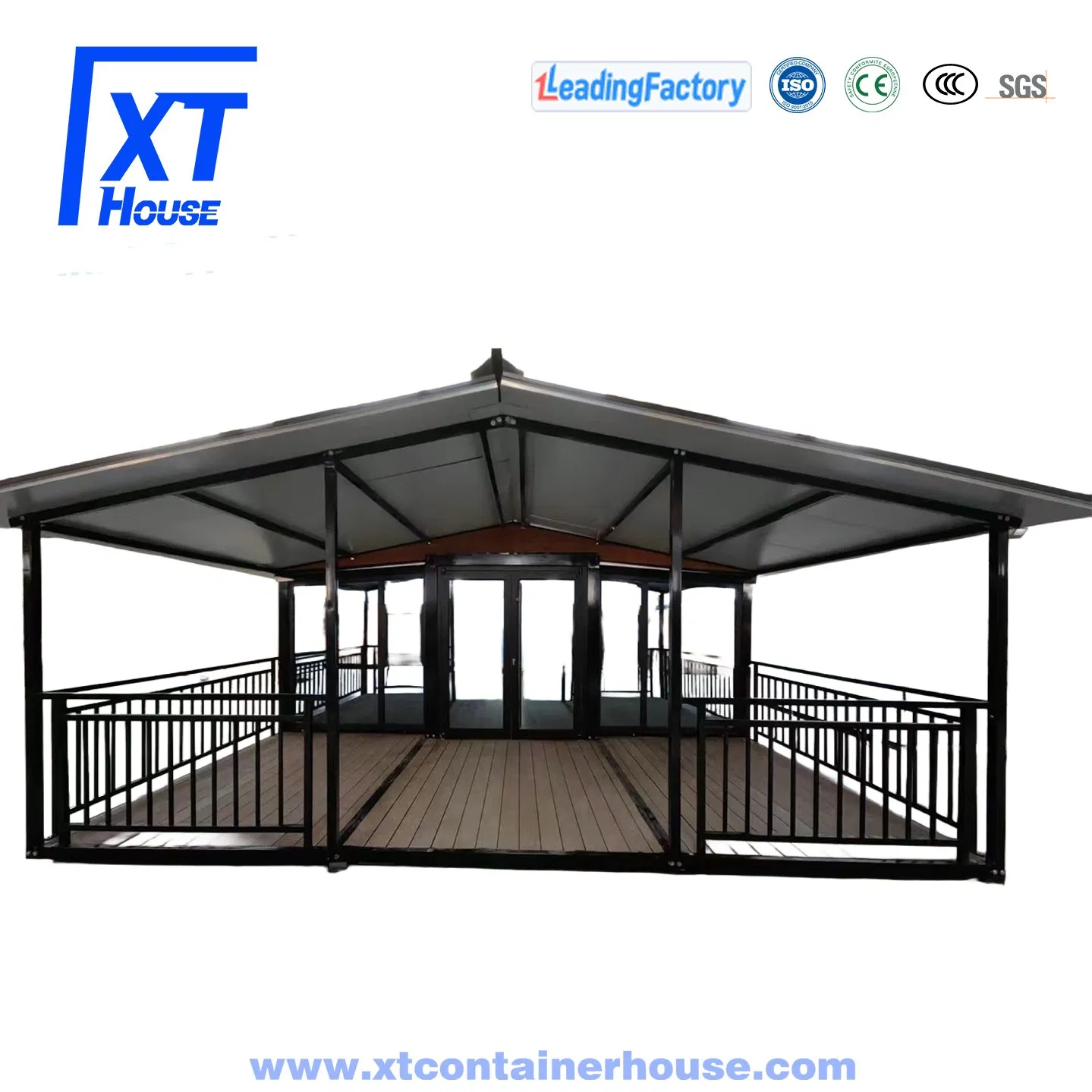 Casa Modular Prefabricada Expandável Dobrável de Aço Personalizada 20/30/40FT Pronta para Viver com 1 Banheiro 2 Quartos 1 Cozinha como Vila Residencial