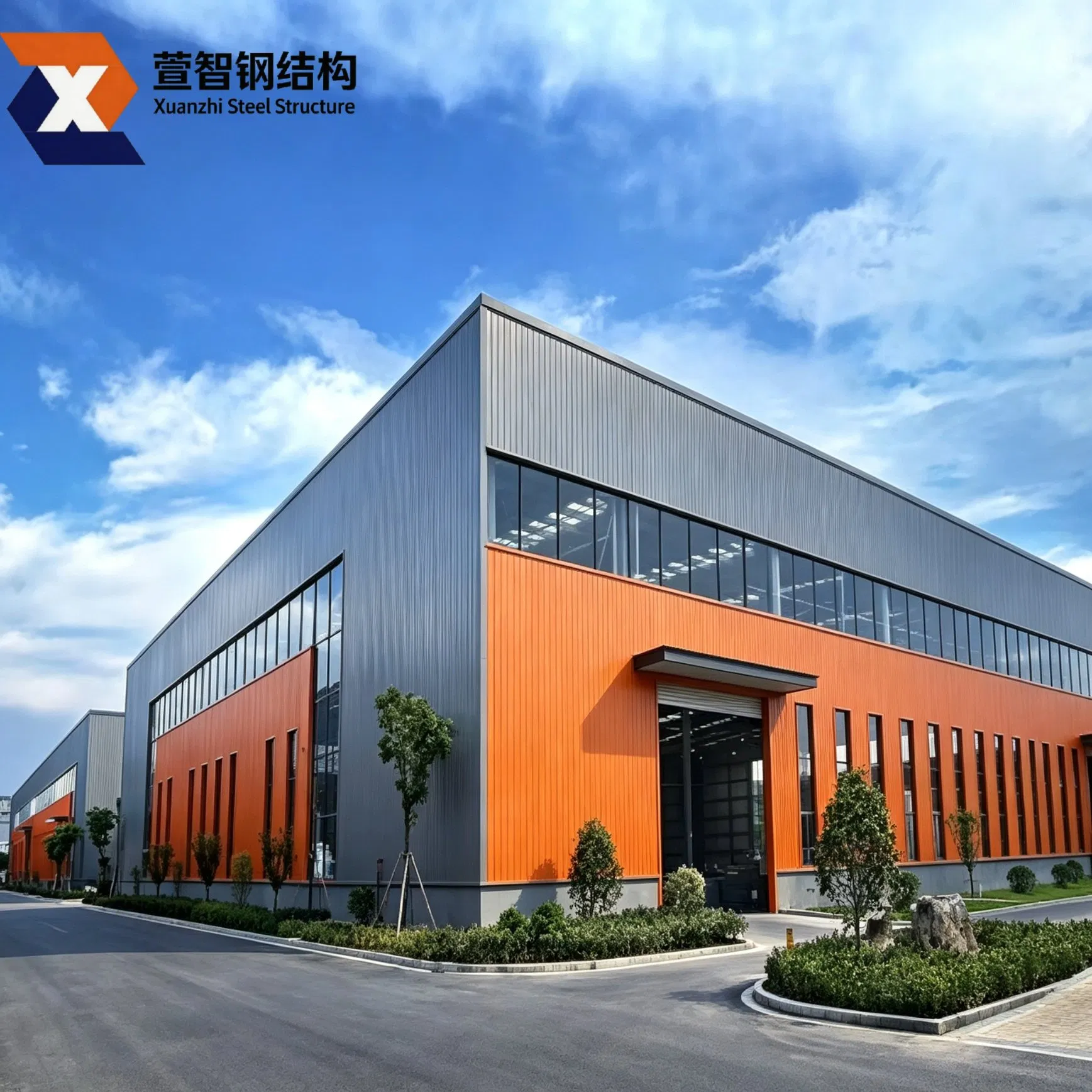 Estrutura de Aço Leve Prefabricada para Construção de Oficina de Armazenamento, Fábrica de Armazém, Construção Industrial, Escritório, Preço da Casa Metálica