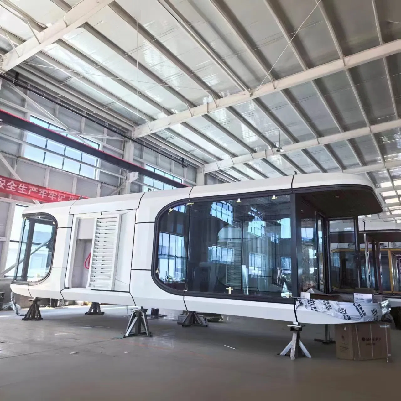 Casa Contêiner Móvel Modular Prefabricada Estrutura de Aço Luxuosa Edifício Móvel Cápsula Espacial