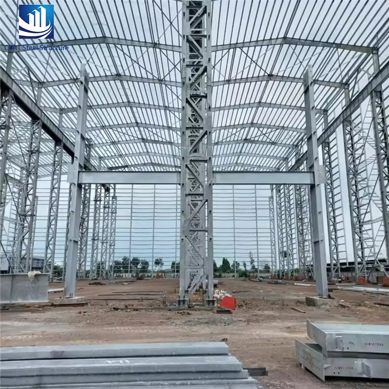 Vigas de Estrutura de Quadro de Metal Aço Pré-fabricado para Construção Residencial