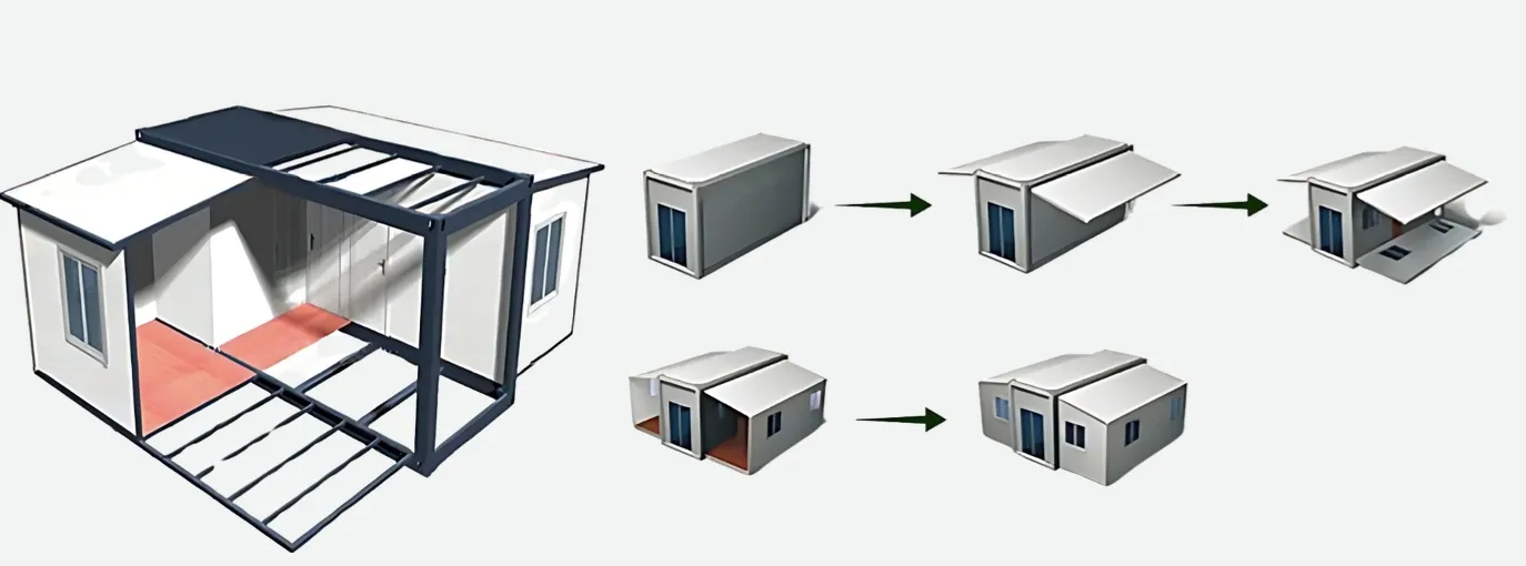 20FT 40FT Casa Modular Casa Prefabricada Vida Inteligente com Materiais Verdes Casa Sustentável Prefab com Materiais Ecológicos Casa Prefabricada Casa Contêiner