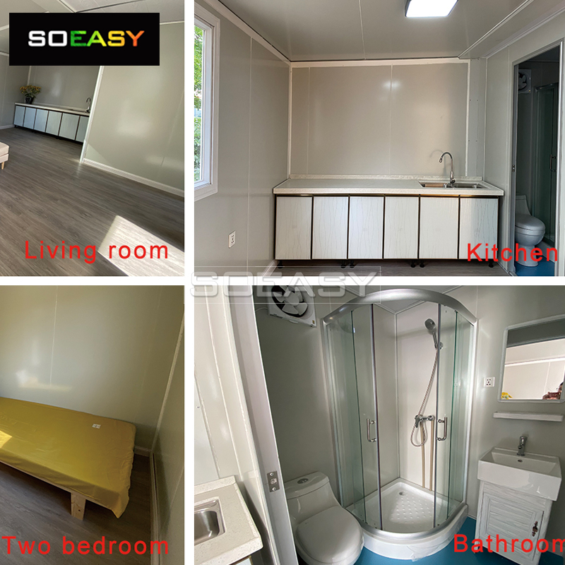 Estrutura de Aço + Painel Sanduíche Casa Pré-fabricada Moderna Móvel Casa de Férias Casa de Fábrica