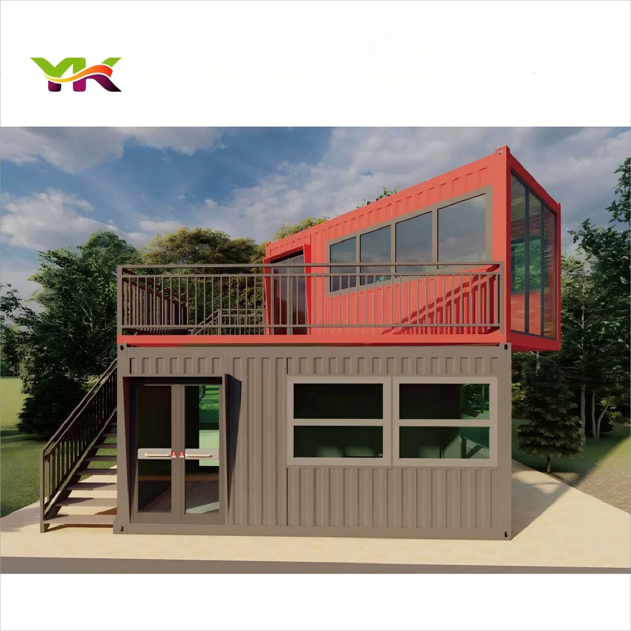 Casa Moderna de Luxo Nova com Preço Acessível, Casa Prefabricada Móvel e Pequena, Segura, com Jardim, Espaço em Cápsula Modular com Mobiliário