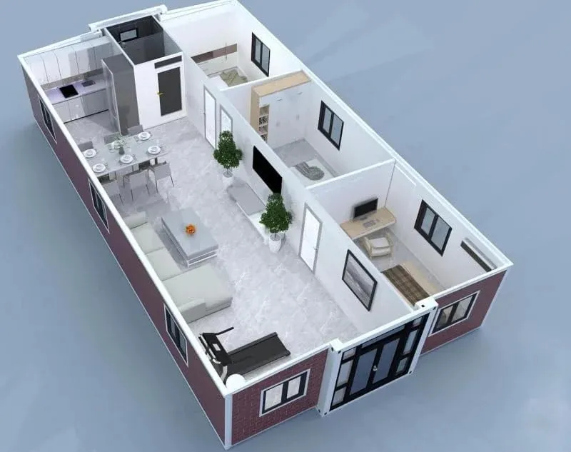 Produto acabado da casa de contêiner expansível