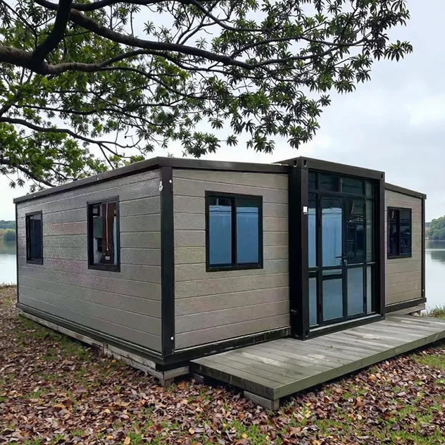 Casa Prefabricada Expandável Reutilizável de Baixo Custo para Pousada de Férias