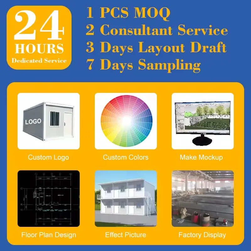 Pronto para Viver Casa Tiny Dobrável Luxuosa 20FT 40FT Casa Prefabricada Portátil Casa Contêiner Expandável