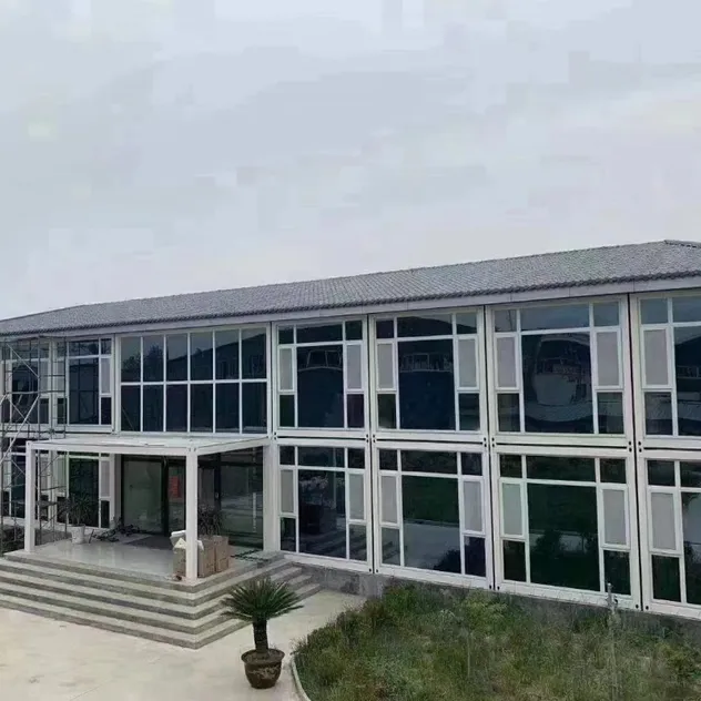 Pré-fabricado para construção rápida, redução de custos de mão de obra no local, casa eficiente, bangalô modular