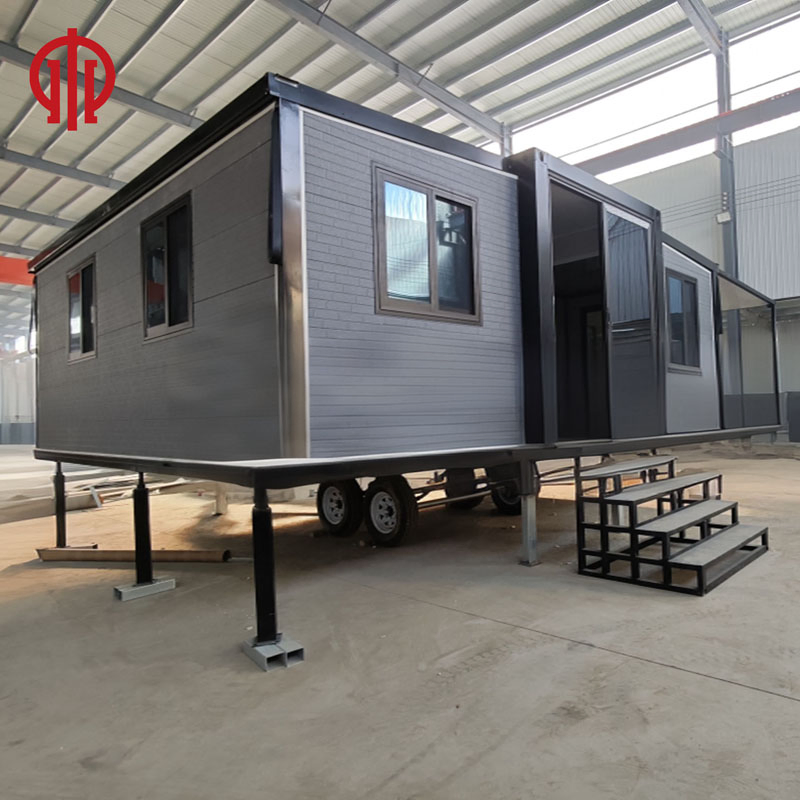 20FT Trailer Container Casa Minúscula Prefabricada sobre Rodas