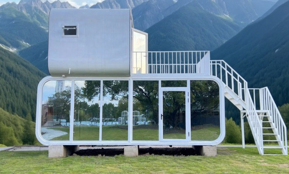 Casa Modular Prefabricada Estilosa para Vida Sustentável